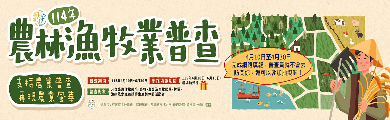 114年農林漁牧業普查